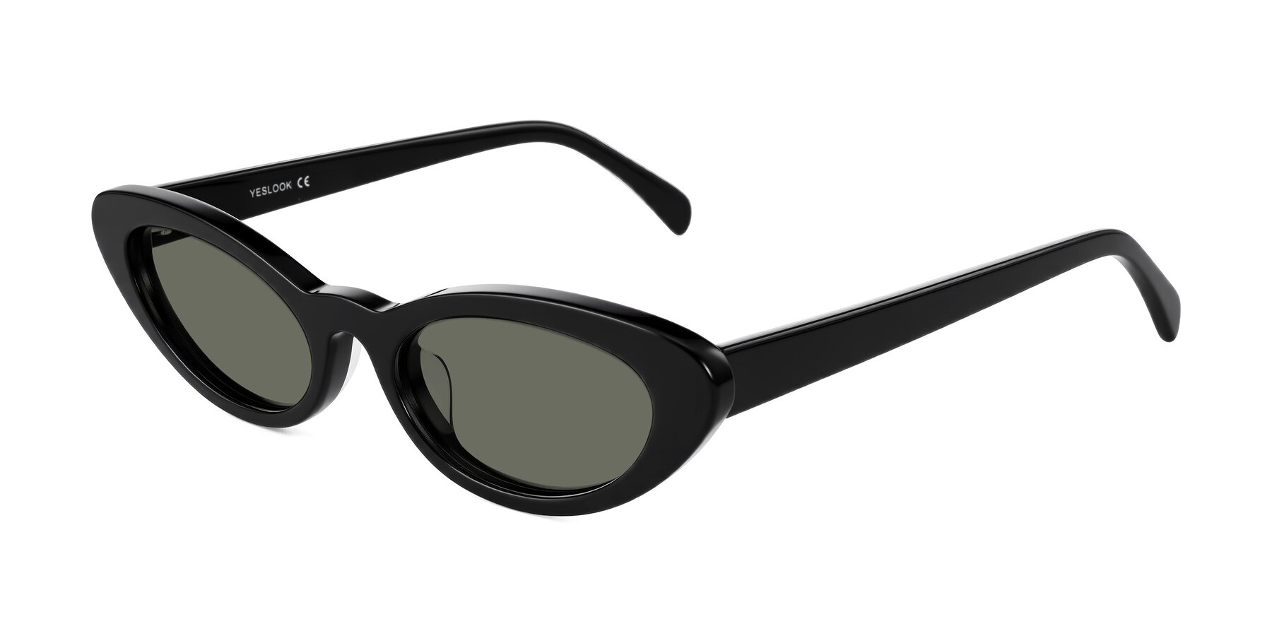 Angle of Baggot in Black with Gray Polarized Lenses