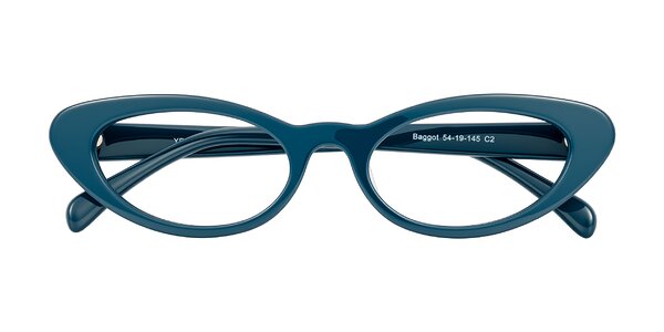 Front of Baggot in Peacock Blue
