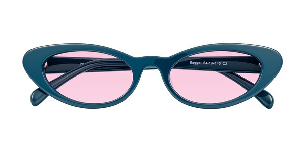 Front of Baggot in Peacock Blue
