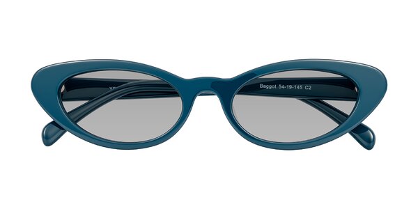 Front of Baggot in Peacock Blue