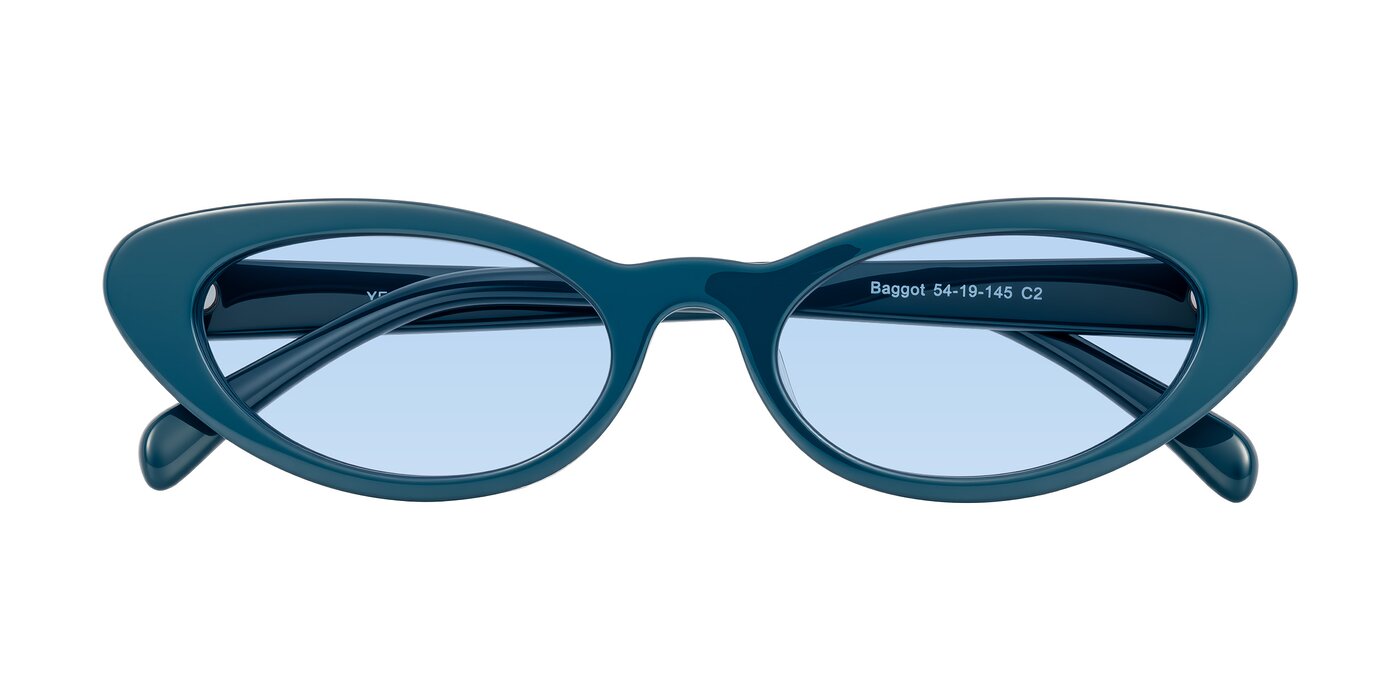 Baggot - Peacock Blue Tinted Sunglasses