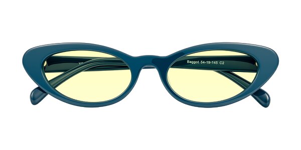 Front of Baggot in Peacock Blue