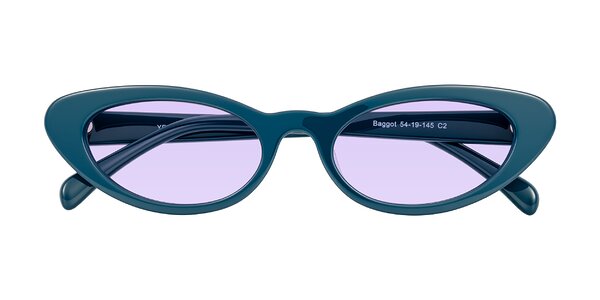 Front of Baggot in Peacock Blue