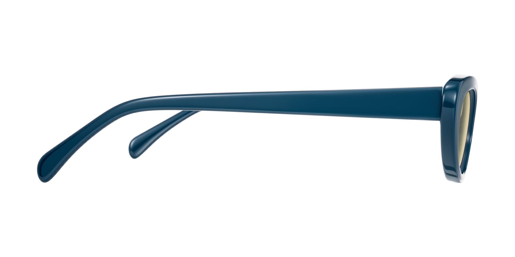 Side of Baggot in Yale Blue with Light Champagne Tinted Lenses