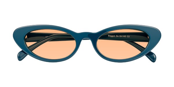 Front of Baggot in Peacock Blue