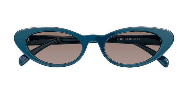 Front of Baggot in Peacock Blue