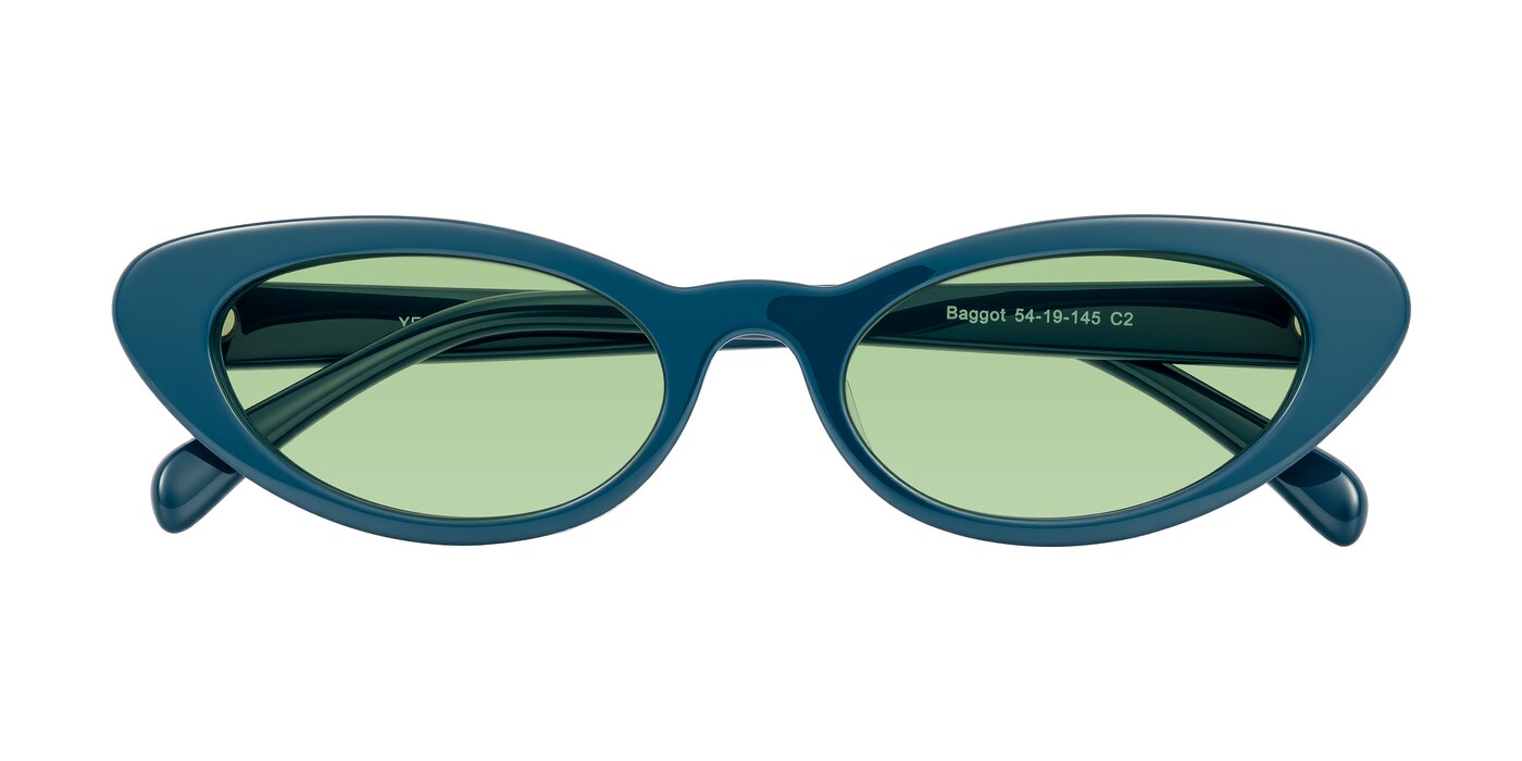 Baggot - Peacock Blue Tinted Sunglasses