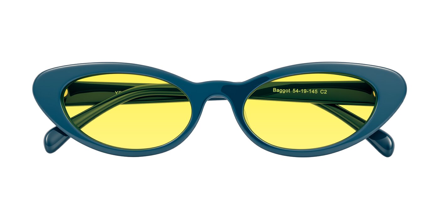 Baggot - Peacock Blue Tinted Sunglasses