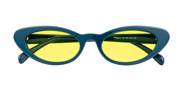 Front of Baggot in Peacock Blue
