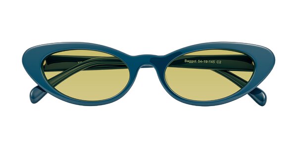 Front of Baggot in Peacock Blue