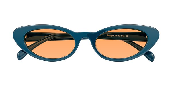 Front of Baggot in Peacock Blue