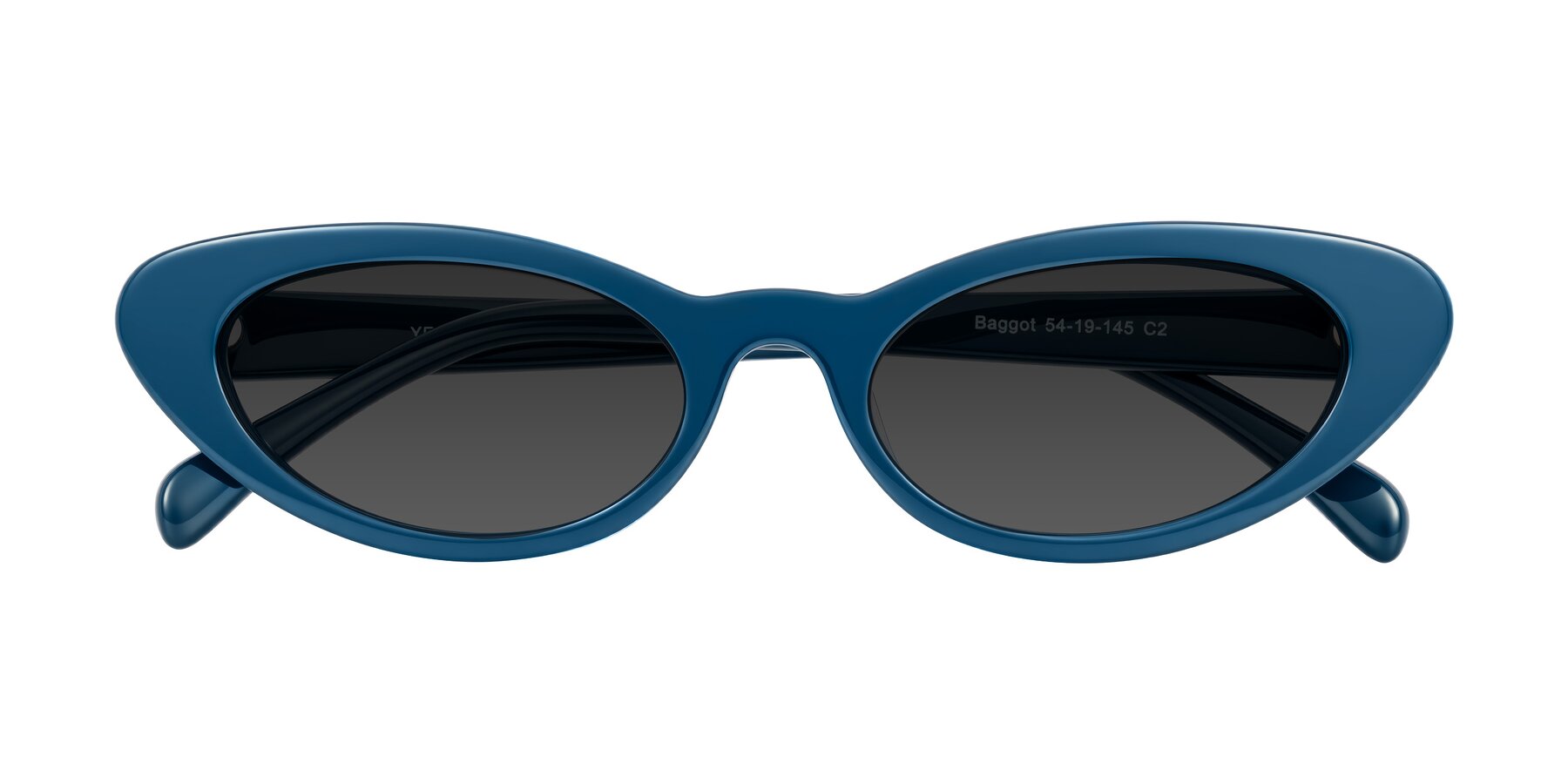 Folded Front of Baggot in Yale Blue with Gray Tinted Lenses