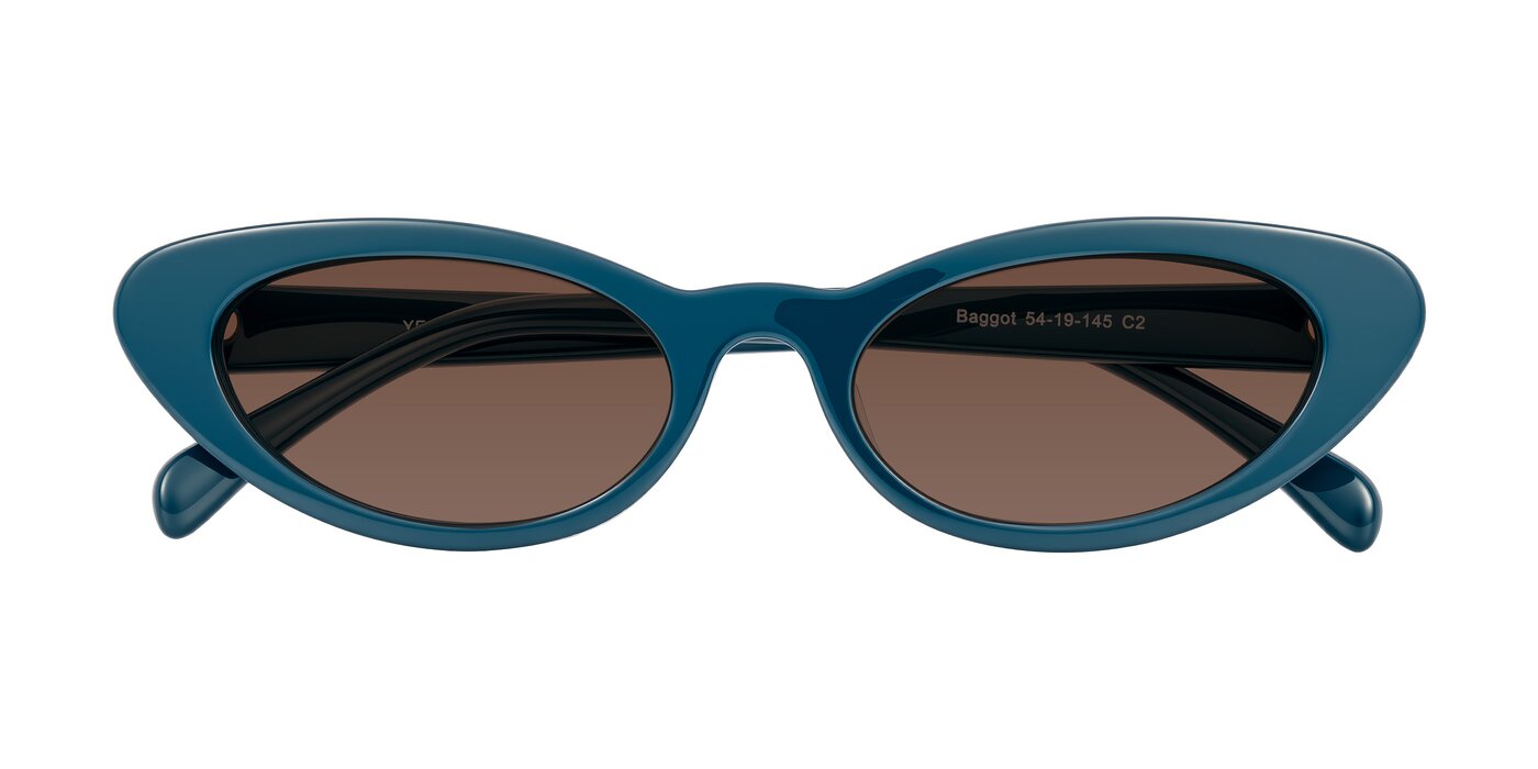Baggot - Peacock Blue Tinted Sunglasses