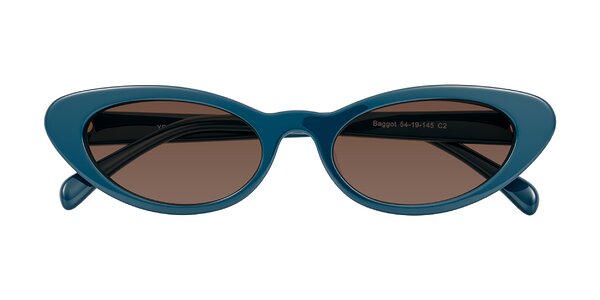 Front of Baggot in Peacock Blue