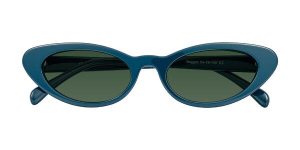 Front of Baggot in Peacock Blue
