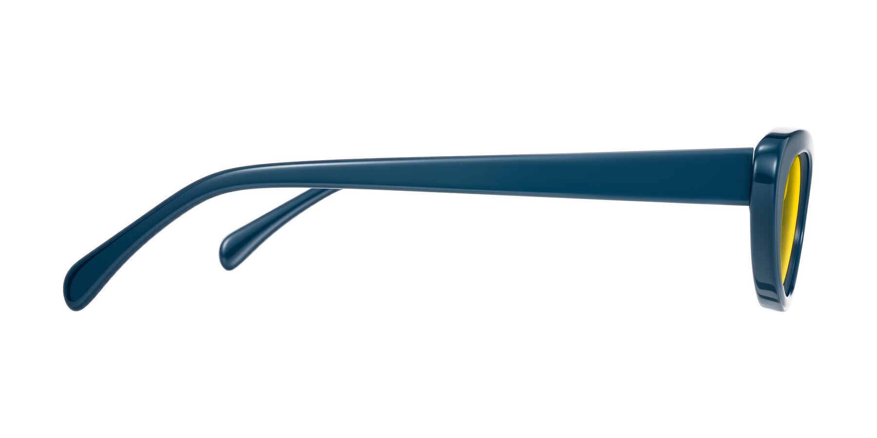 Side of Baggot in Yale Blue with Yellow Tinted Lenses