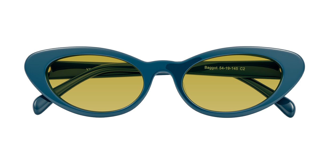 Baggot - Peacock Blue Tinted Sunglasses