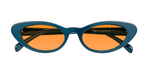 Front of Baggot in Peacock Blue