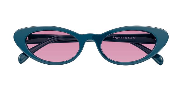 Front of Baggot in Peacock Blue