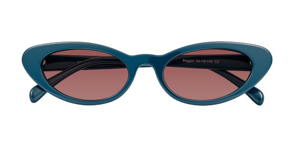 Front of Baggot in Peacock Blue