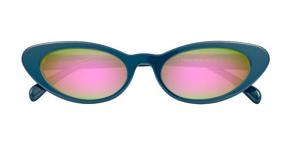 Front of Baggot in Peacock Blue