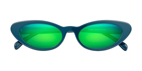 Front of Baggot in Peacock Blue