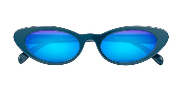 Front of Baggot in Peacock Blue