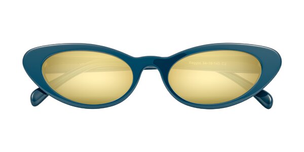 Front of Baggot in Peacock Blue