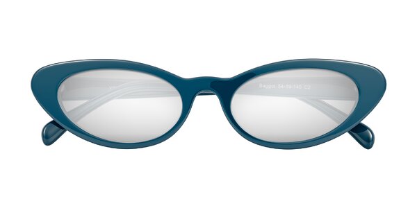 Front of Baggot in Peacock Blue