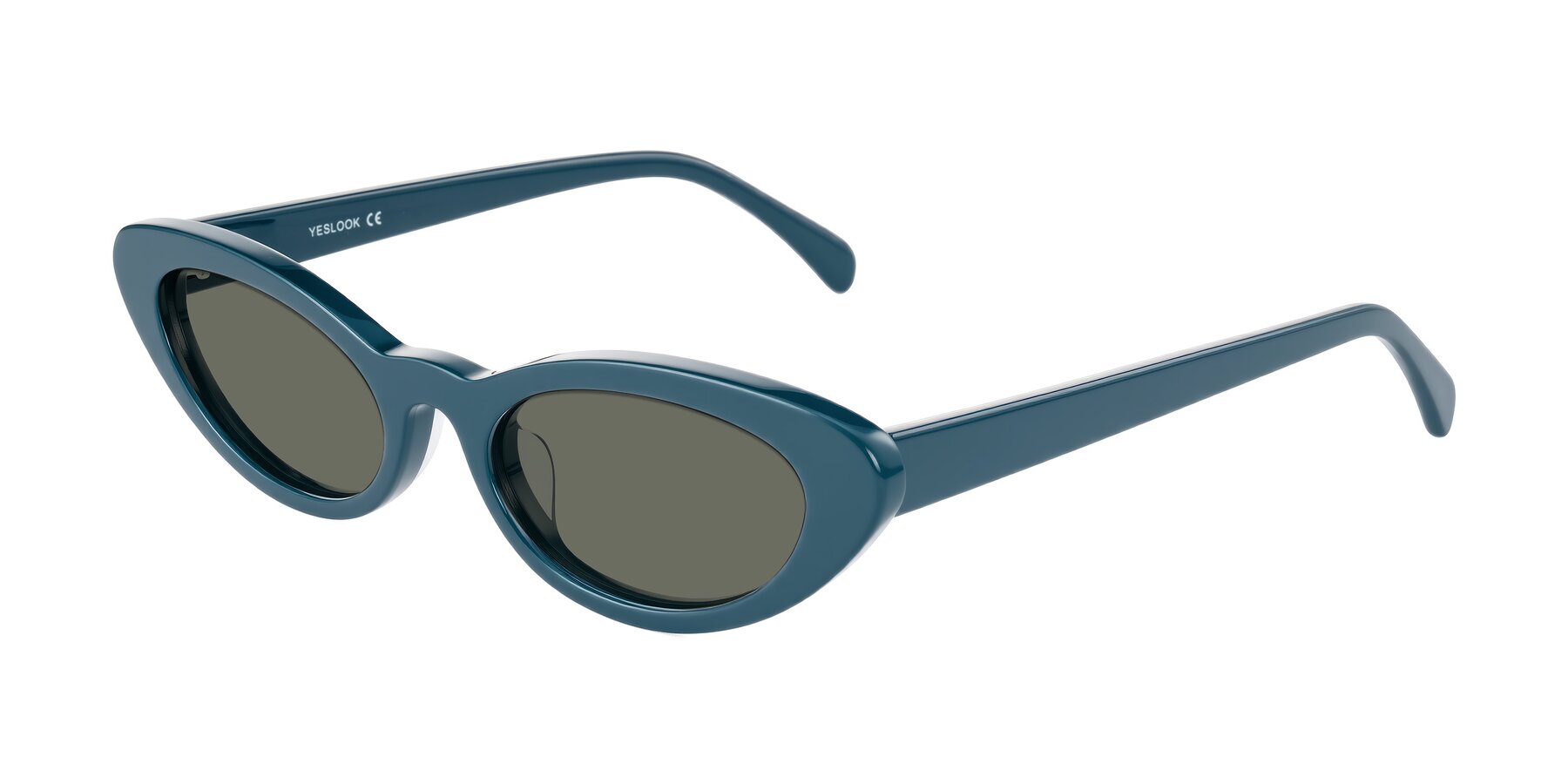 Angle of Baggot in Peacock Blue with Gray Polarized Lenses
