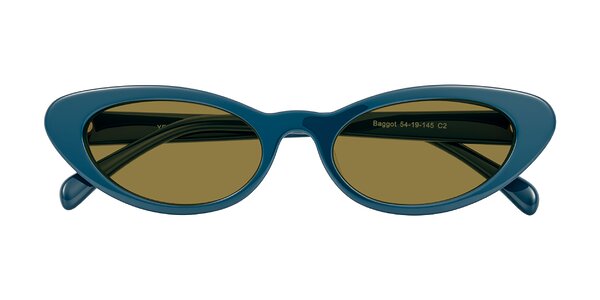 Front of Baggot in Peacock Blue