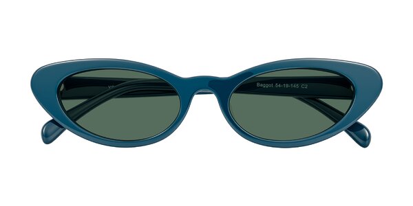 Front of Baggot in Peacock Blue