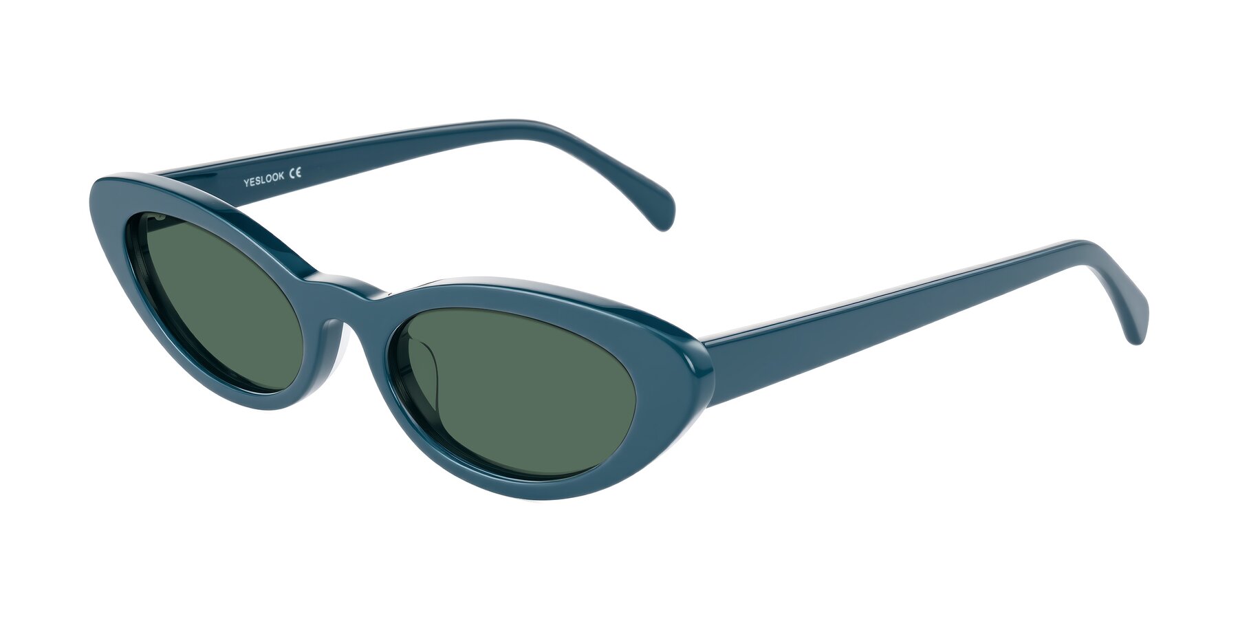 Angle of Baggot in Peacock Blue with Green Polarized Lenses