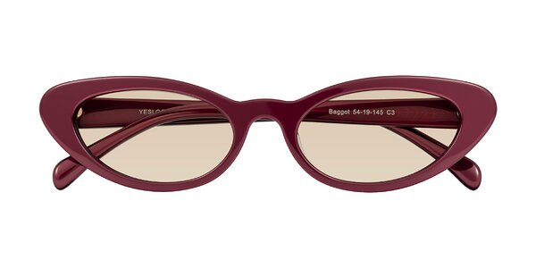 Front of Baggot in Pearlescent Burgundy