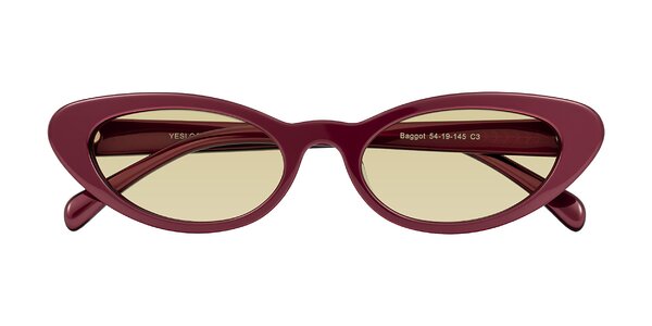 Front of Baggot in Pearlescent Burgundy