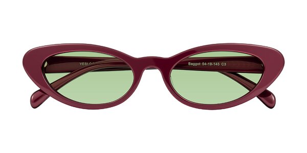 Front of Baggot in Pearlescent Burgundy