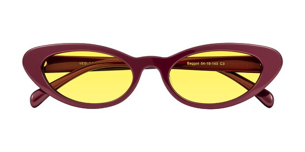 Front of Baggot in Pearlescent Burgundy