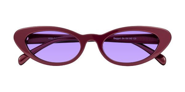 Front of Baggot in Pearlescent Burgundy
