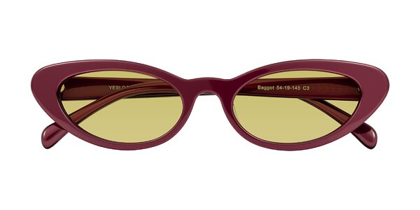 Front of Baggot in Pearlescent Burgundy