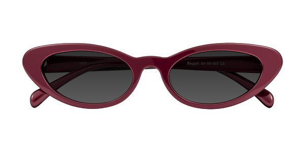 Front of Baggot in Pearlescent Burgundy