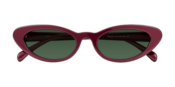 Front of Baggot in Pearlescent Burgundy