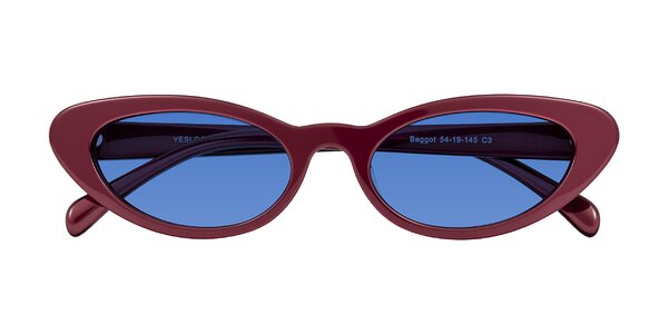 Front of Baggot in Pearlescent Burgundy