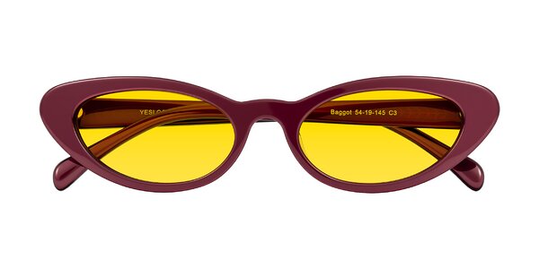 Front of Baggot in Pearlescent Burgundy