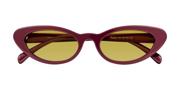 Front of Baggot in Pearlescent Burgundy