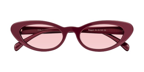 Front of Baggot in Pearlescent Burgundy
