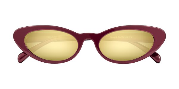 Front of Baggot in Pearlescent Burgundy