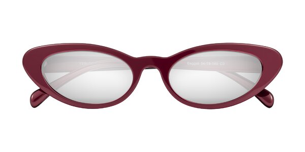 Front of Baggot in Pearlescent Burgundy