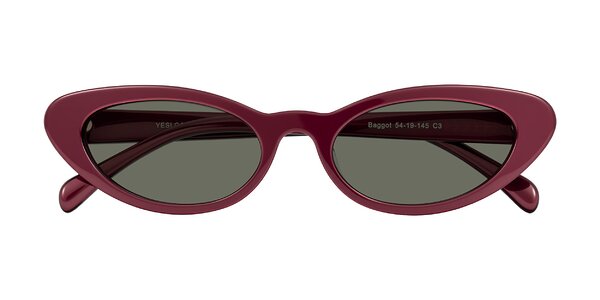 Front of Baggot in Pearlescent Burgundy