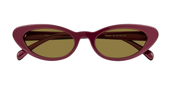Front of Baggot in Pearlescent Burgundy