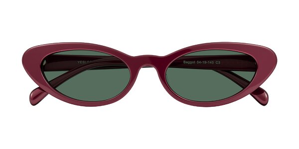 Front of Baggot in Pearlescent Burgundy